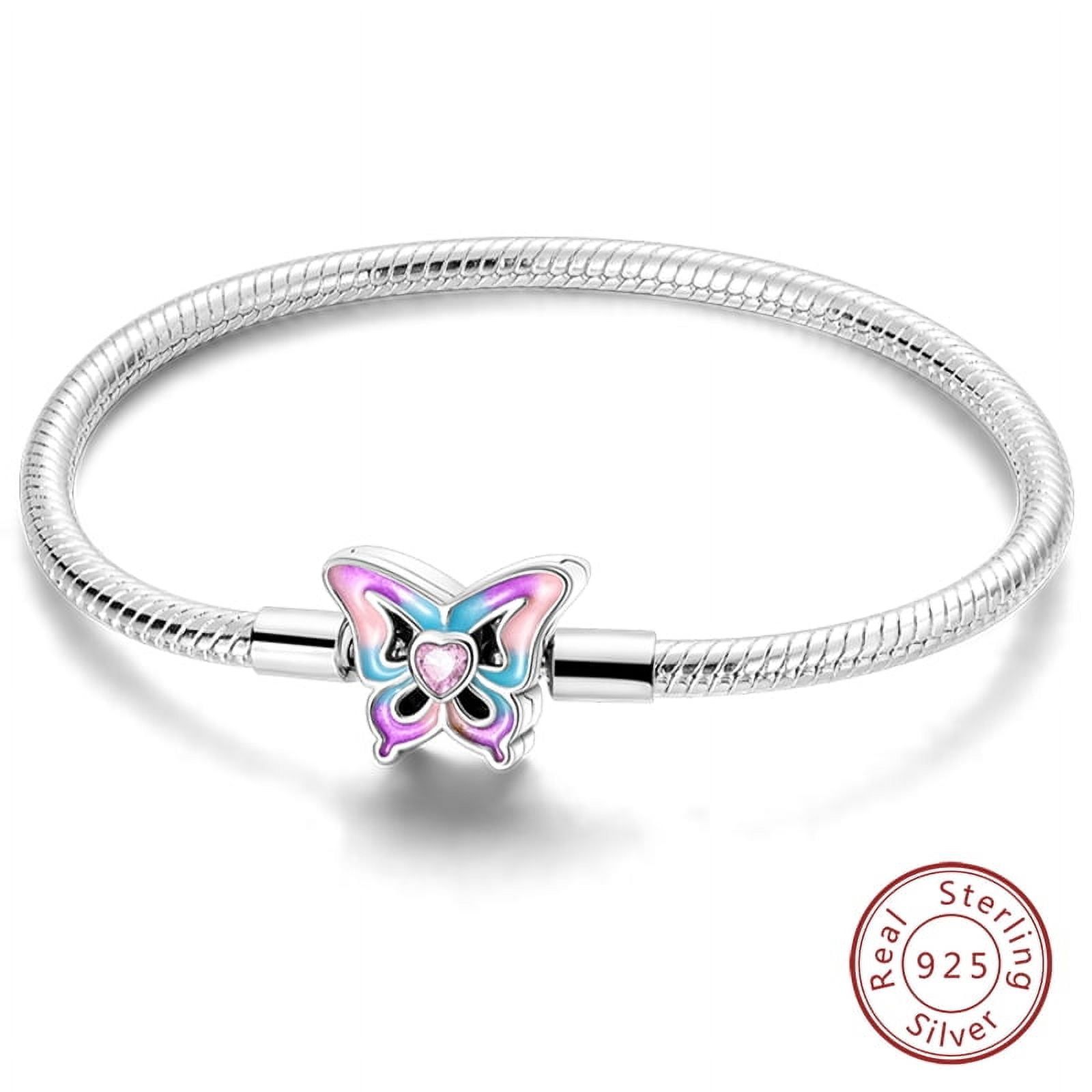 BONZEUS 925 Sterling Silver Charm Bracelet - Ready for Your Favorite DIY Charms