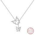 thumbnail image 1 of BONZEUS 925 Sterling Silver Luminous Firefly & Heart Pendant Necklace for Women - 45cm, 1 of 24