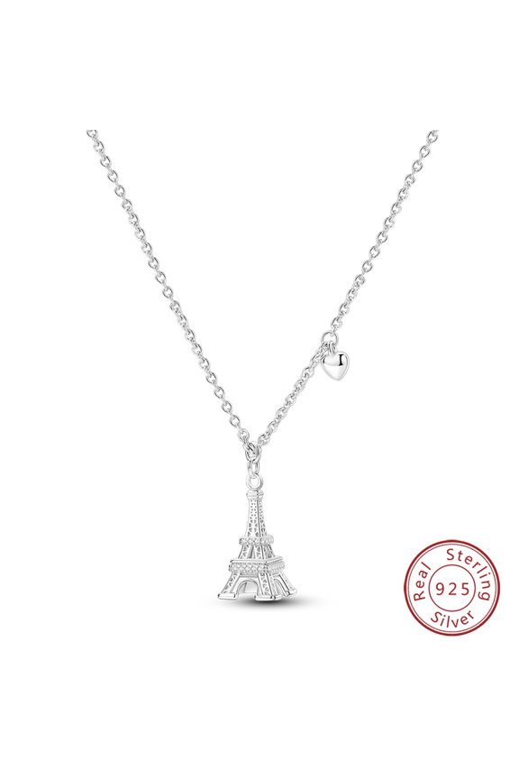 925 Sterling Silver Luminous Firefly & Heart Pendant Necklace for Women - 45cm