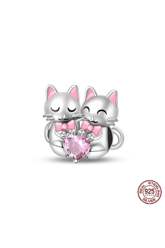 925 Sterling Silver Romantic Charms - Couple, Rose, Heart - Valentine's Day Gift