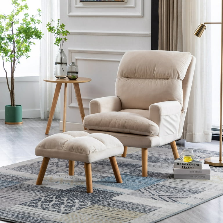 Accent chair with ottoman walmart hot sale