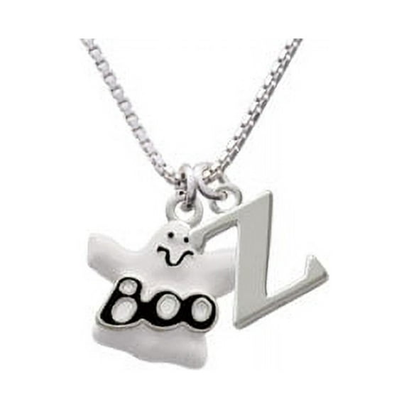 BOO Ghost Capital Initial Z Necklace