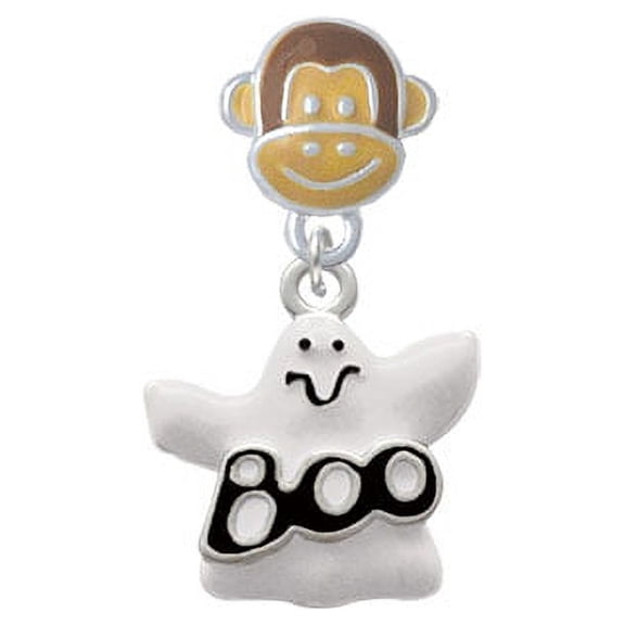 BOO Ghost - Monkey Face Charm Bead