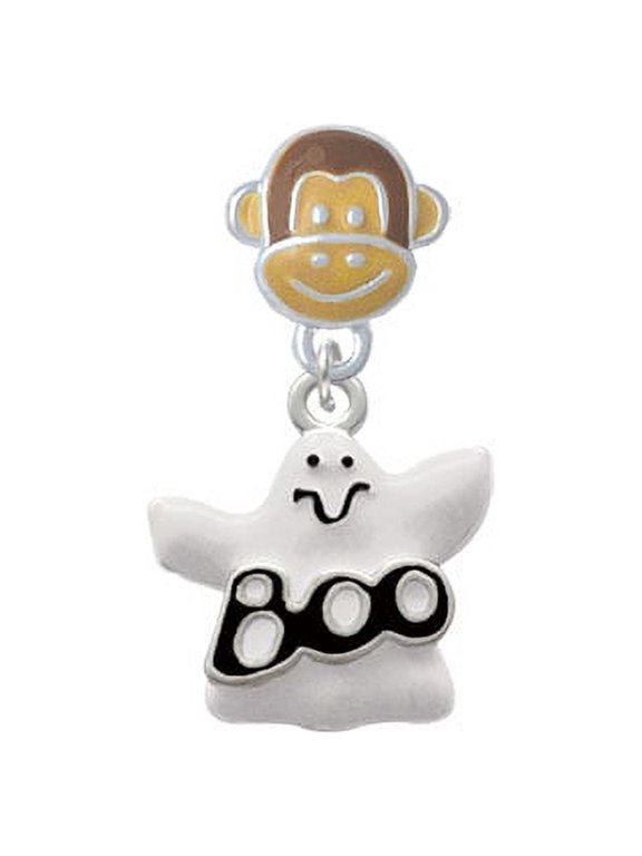 BOO Ghost - Monkey Face Charm Bead
