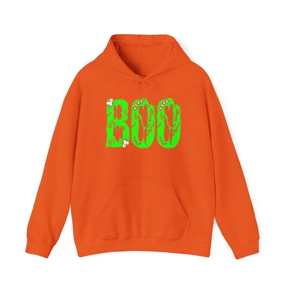 BOO Halloween Fall Graphic Hoodie Unisex Heavy hoodie Orange