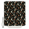 thumbnail image 1 of BOO Halloween Pumpkin Ghost Black Shower Curtain Set ，Waterproof Fabric Shower Curtains Shower Curtains for Bathroom,Bathroom Decor 72"x84", 1 of 6