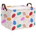thumbnail image 1 of BOOHIT Large Easter Basket for Kids Canvas Teen Empty Gift Storage Bin Decor(Colorful), 1 of 7