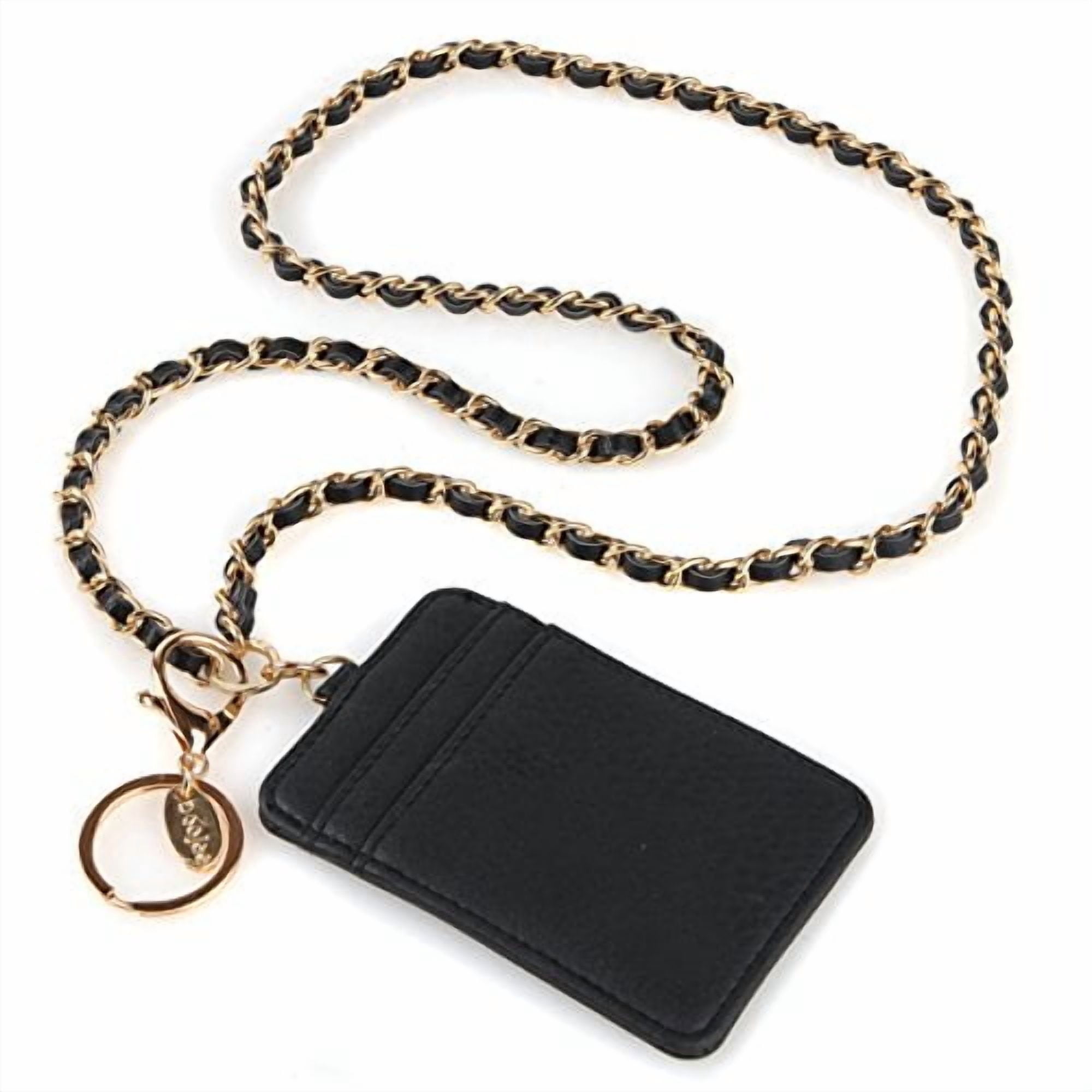 BOOJEE BEADS 4 in 1 Lanyards for Women 19" Chain Lanyard Id Holder with an Id Pocket & key chain for Office Workers Doctors Nurses Teachers Students Jewelry lanyards for Id Badges (Coco)