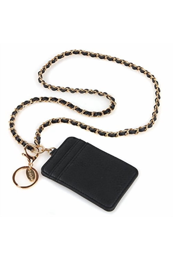 4 in 1 Lanyards for Women 19" Chain Lanyard Id Holder with an Id Pocket & key chain for Office Workers Doctors Nurses Teachers Students Jewelry lanyards for Id Badges (Coco)
