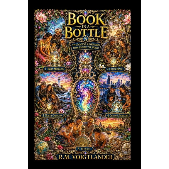 BOOK IN A BOTTLE 5 Storms, Rivers & Secret Places: Five Magical Adventures from Around the World, (Paperback)