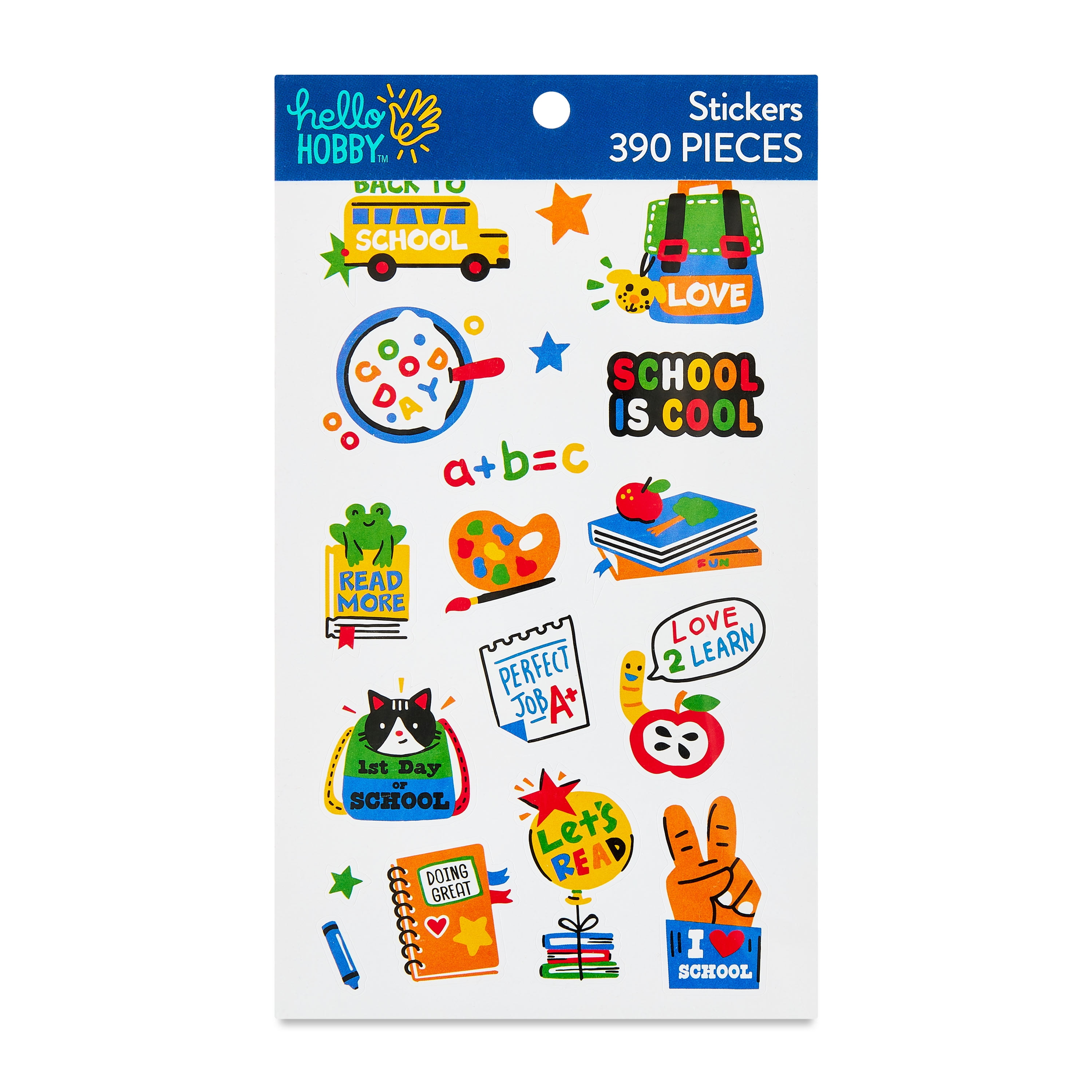 Hello Hobby Multicolor School Day Sticker Book, 390 Pack