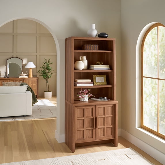 Better Homes & Gardens Mason Bookcase, Brown Oak Finish