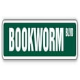 thumbnail image 1 of Bookworm Street Sign Book Worm Library Read e-Reader | Indoor/Outdoor | 36" Wide, 1 of 5
