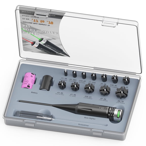 BOOLIT EYE Green BoreSighter, Universal Bore Sight Tool for Hunting with Press Switch