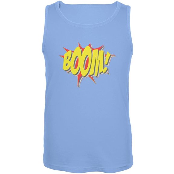 BOOM Comic Book Super Hero Carolina Blue Adult Tank Top - Small