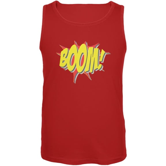 BOOM Comic Book Super Hero Red Adult Tank Top - X-Large