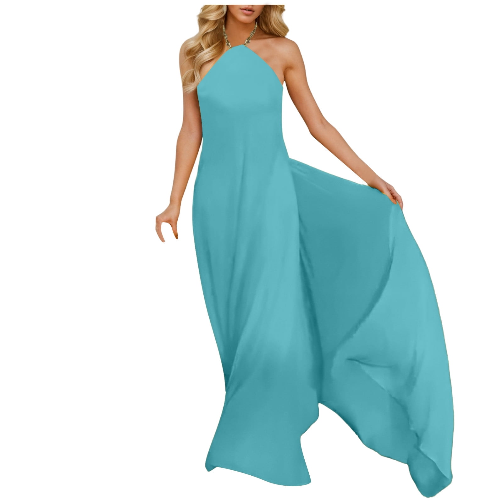 BOOM Flowy Dresses for Women Low Cut Vneck Tie Strap Glitter Sheer See