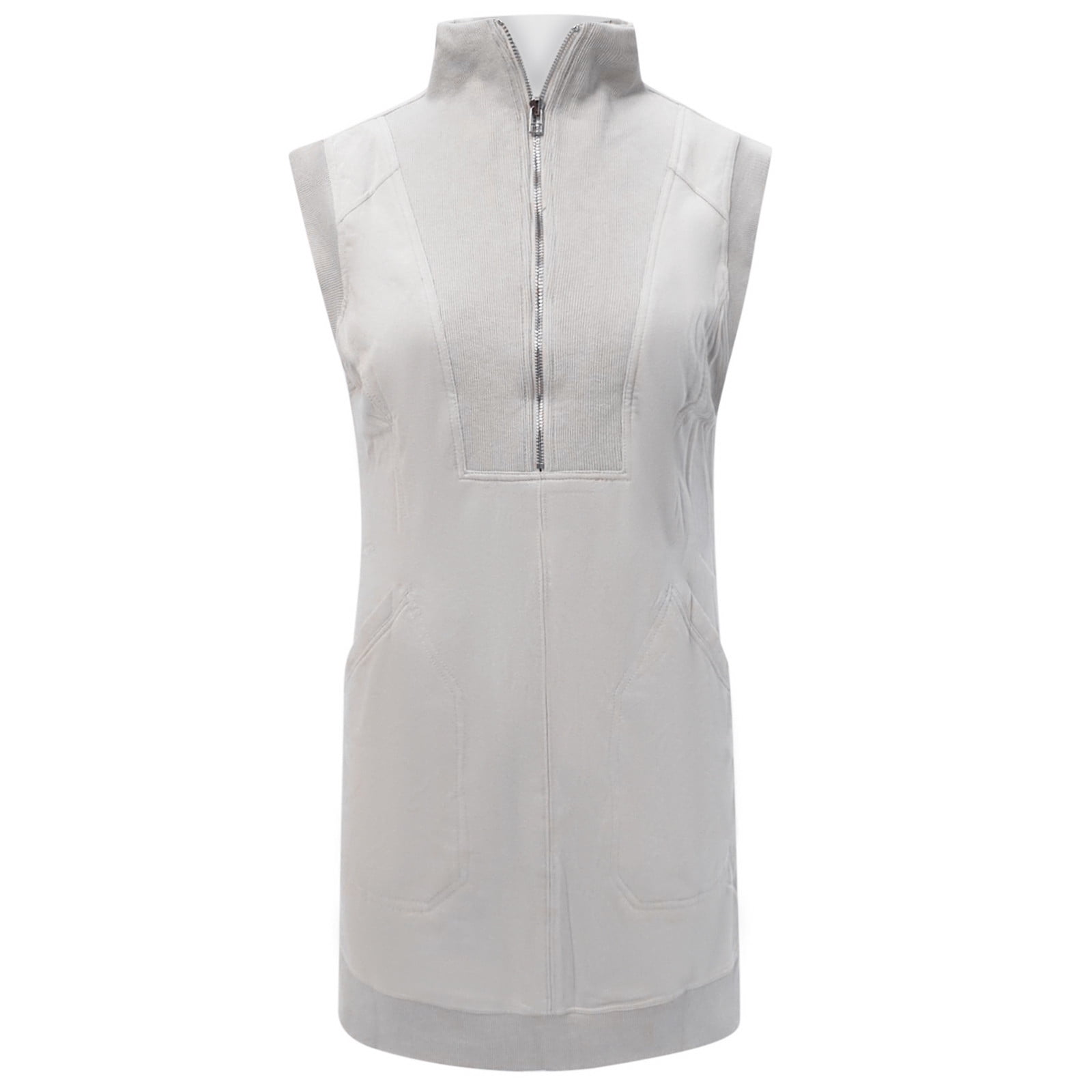 BOOM Midi Dress Women's Fashion Casual Sports Style Zipper Sleeveless