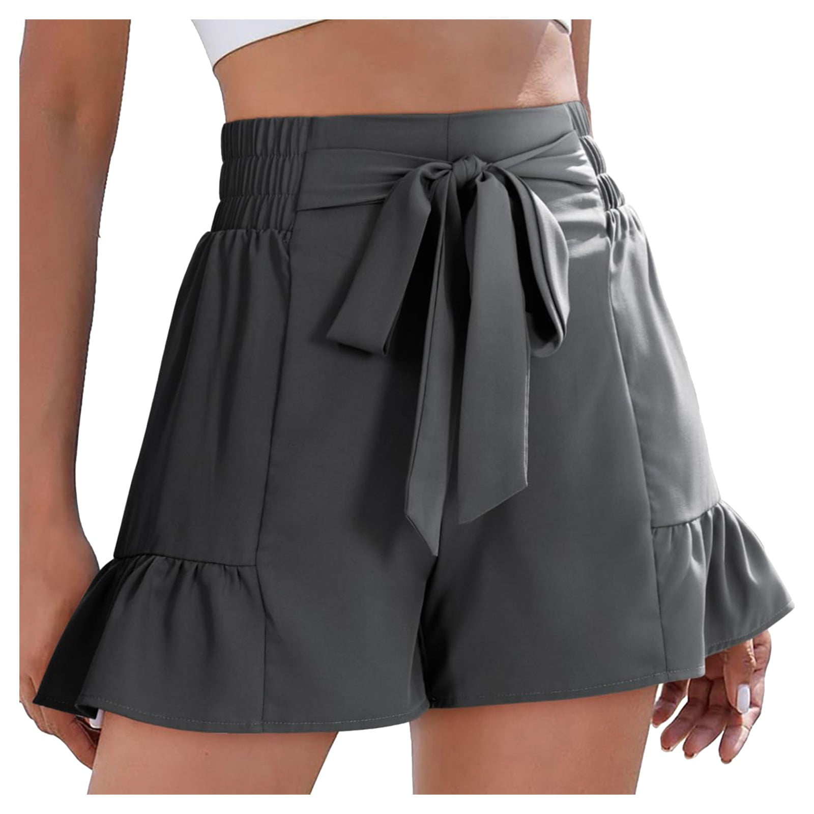 BOOM Womens Athletic Shorts Raw Hem Trendy Body Shaper Shorts Tummy