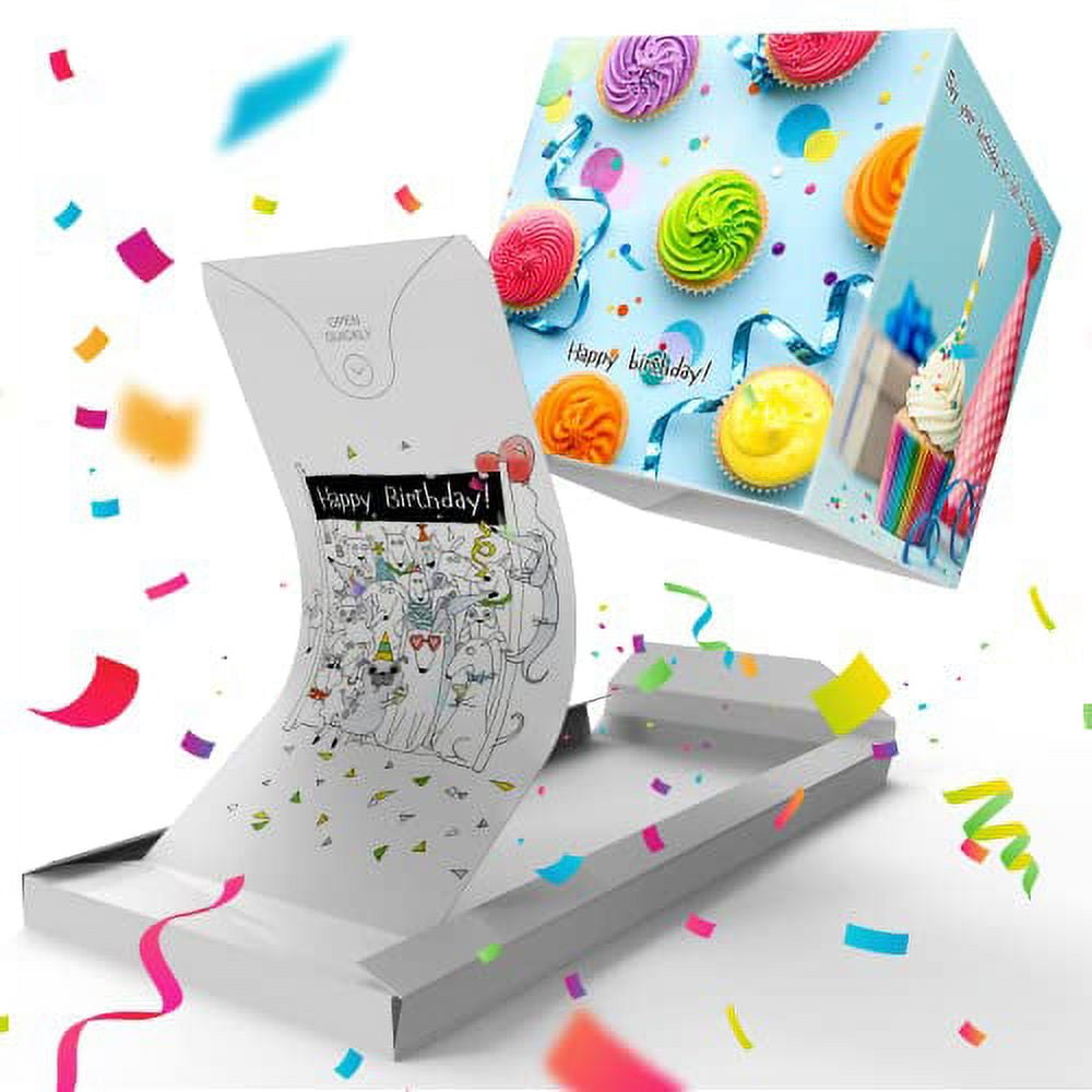 «BOOM» exploding greeting birthday confetti card surprise box prank