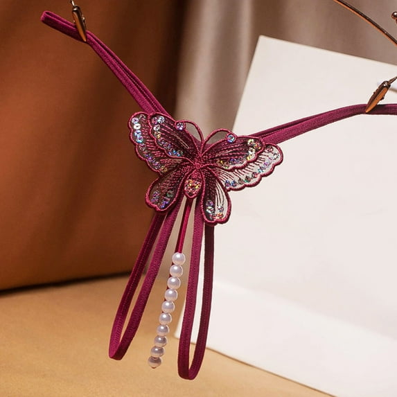 BOOMILK Crotchless Panties for Women Thong Lace Pants Briefs Underwear