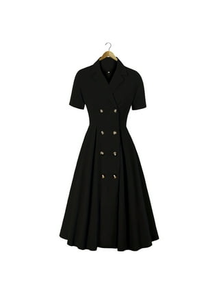 Double breasted button dress on sale