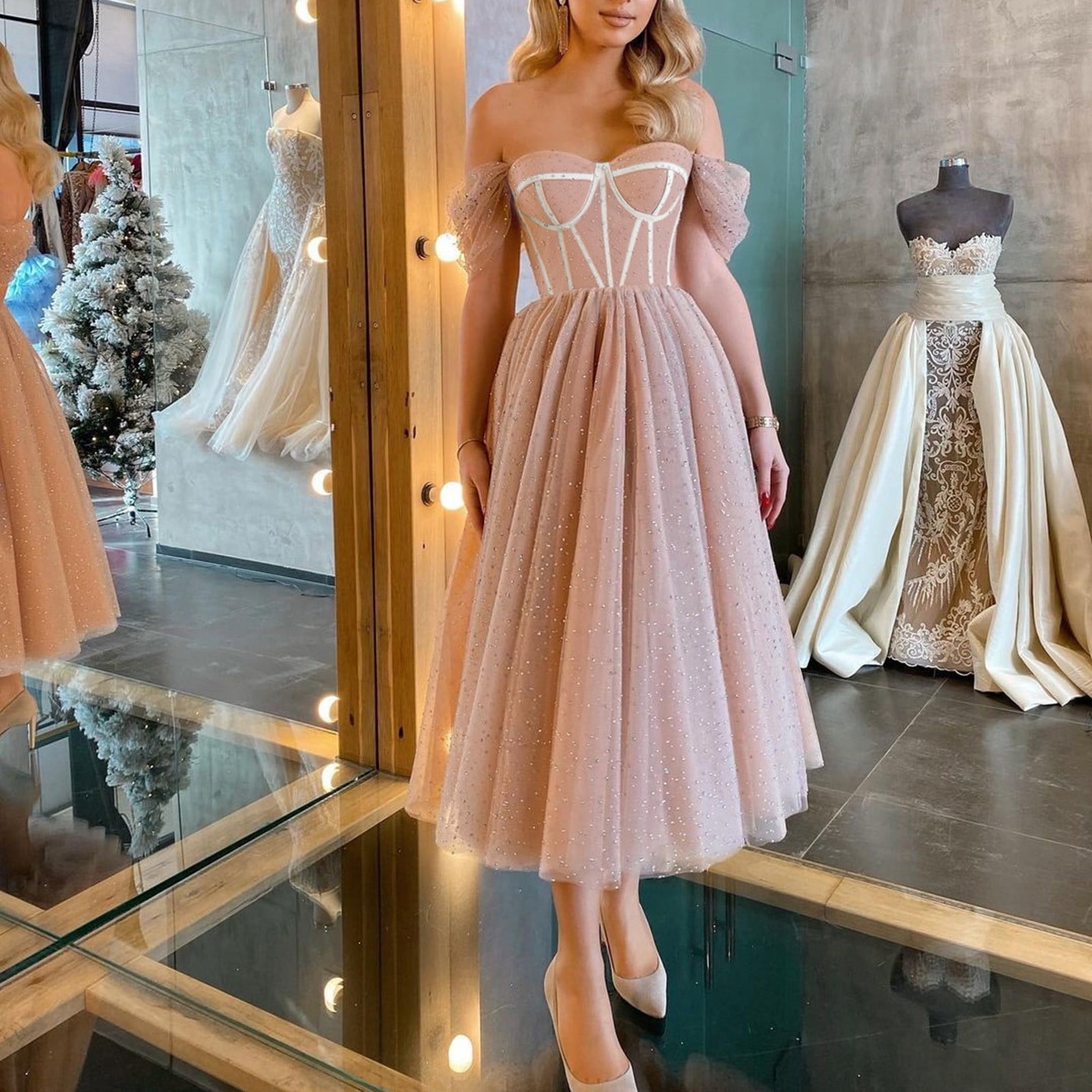 BOOMILK Formal Party Dresses for Women Elegant Temperament Dress  