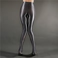 thumbnail image 1 of BOOMILK High Waisted Leggings for Women Ultra Thin Sheer Pantyhose Shiny Dance Yoga Skinny Pants Gray, 1 of 6