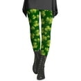 thumbnail image 1 of BOOMILK Leggings for Women St. Patrick's Day Shamrock Print Trendy High Waist Workout Leggings Slim Stretch Yoga Pants Green, 1 of 6