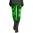 thumbnail image 1 of BOOMILK Leggings for Women St. Patrick's Day Shamrock Print Trendy High Waist Workout Leggings Slim Stretch Yoga Pants Green, 1 of 6