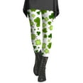 thumbnail image 1 of BOOMILK Leggings for Women St. Patrick's Day Shamrock Print Trendy High Waist Workout Leggings Slim Stretch Yoga Pants Green, 1 of 6