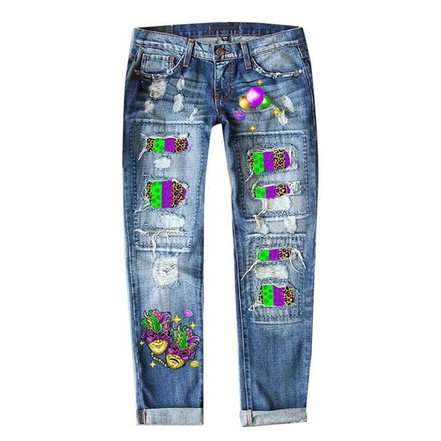 evaless mardi gras jeans