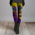 thumbnail image 1 of BOOMILK Mardi Gras Leggings for Women Trendy Print Elastic High Waisted Legging Plus Size Party Carnival Skinny Pants, 1 of 4