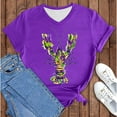 thumbnail image 1 of BOOMILK Mardi Gras Shirts for Women Carnival Crawfish Lobster Print V Neck T-shirt Plus Size Summer Top Graphic Tees, 1 of 8