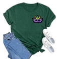 thumbnail image 1 of BOOMILK Mardi Gras Shirts for Women It's Mardi Yall Funny Letter Graphic Tees Round Neck Short Sleeve Loose Top, 1 of 4