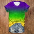 thumbnail image 1 of BOOMILK Mardi Gras T Shirts for Women Trendy Print Crew Neck Tunics Loose Short Sleeve Summer Graphic Tees Plus Size, 1 of 3