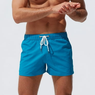 BOOMILK Mens Swim Trunks Breathable Pockets Slim Wear Shorts Plus Men Swimwear Pants Beach Size Men's