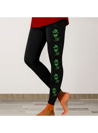 BOOMILK Mardi Gras Leggings for Women Trendy Print Elastic High