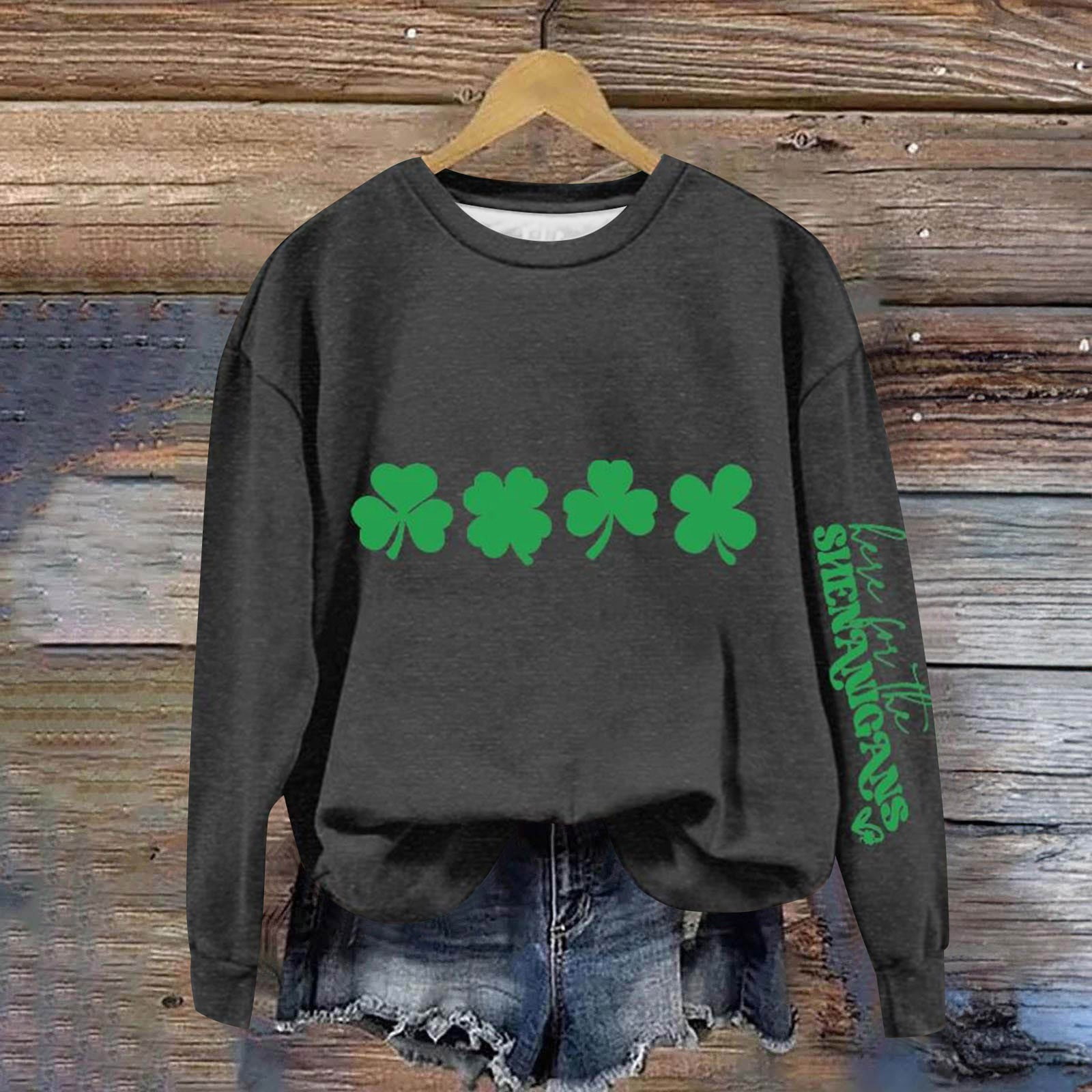 plus size st pattys day sweatshirts