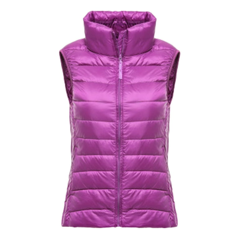 Womens purple down clearance vest