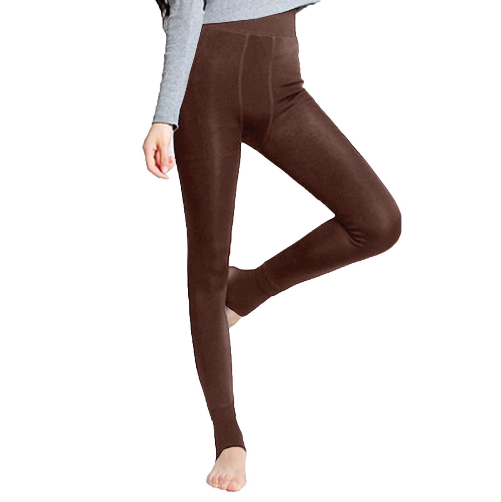 BOOMILK Winter Women Stirrupped Plus Fleece Leggings Winter Warm Tights