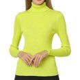 thumbnail image 1 of BOOMILK Women's Ribbed Turtleneck Sweater Slim Fit Lightweight Long Sleeve Pullover Sweater, 1 of 4