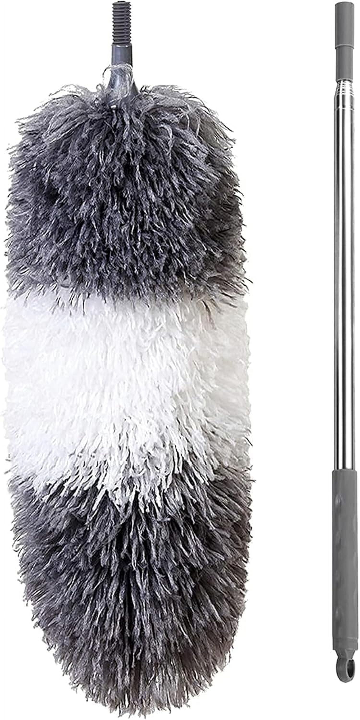 Extendable Duster Small Microfiber Feather Duster with Extendable Pole and Bendable Head, 100 ...