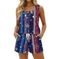 thumbnail image 1 of BOOMNY 4Th Of July Womens 2 Peice Sets Patriotic Usa Star Striped Graphic Sleeveless Tops Shorts Outfits for Women Independence Day Matching Sets, 1 of 4