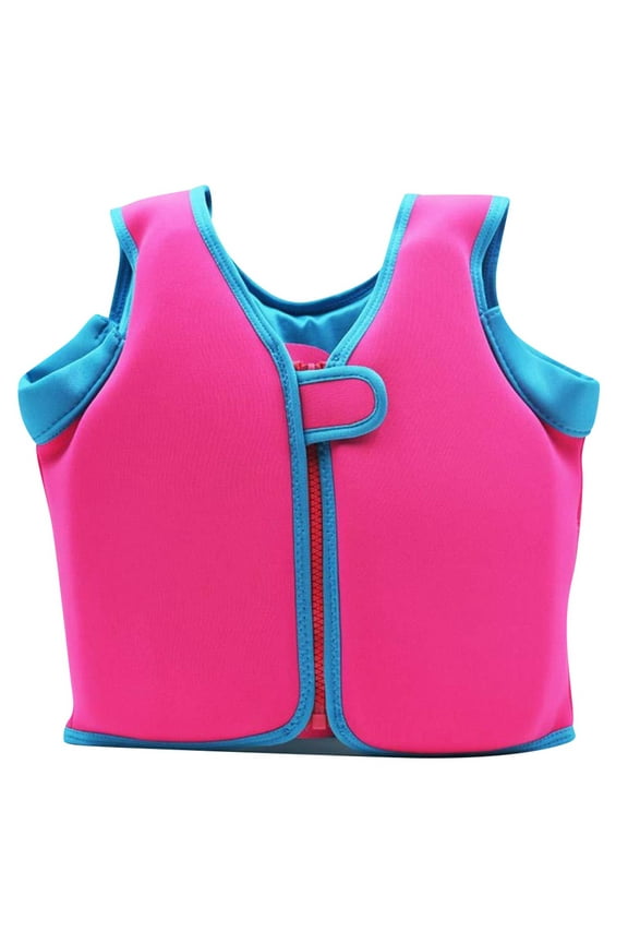 Baby Boys Floatation Swimsuits Sleeveless Casual Solid Color One Piece Swim Vest Soft Quickly Dry Swimming Training Buoyancy Swimsuit Comfy Child's Swimwear