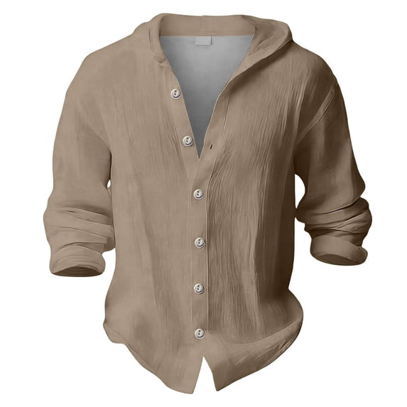 BOOMNY Baby Boys Long Sleeve Linen Hoodies Pullover Solid Color Hooded Sweatshirts for Boy Soft Dailywear