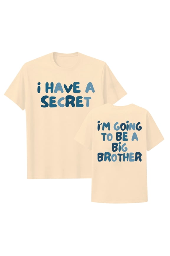 Baby Boys Short Sleeve T-Shirts Crew Neck Big Bro Letter Graphic Tee Tops for Boy Soft Dailywear
