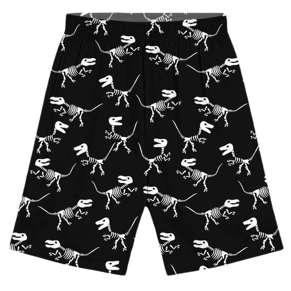 BOOMNY Baby Boys Shorts Elastic Waist Shorts for Kids Cartoon Dinosaur Graphic Childrens Summer Shorts With Pocket
