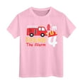 thumbnail image 1 of BOOMNY Baby Boys T-Shirts Short Sleeve Cartoon Fire Engine Printed Tshirt For Boys Soft Breathable Summer Shirt Tops Leisure Children's Dailywear, 1 of 4