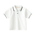 thumbnail image 1 of BOOMNY Baby Boys T-Shirts Short Sleeve Casual Patchwork Color Buttons Up Polo Tshirt For Boys Soft Breathable Summer Shirt Tops Leisure Children's Dailywear, 1 of 4